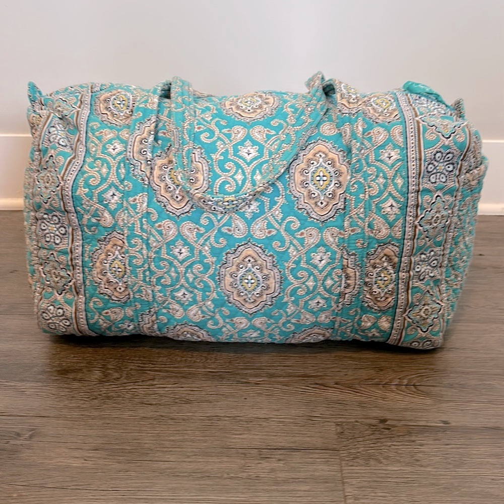 Vera Bradley Large Duffle Tote - Totally Turq pattern